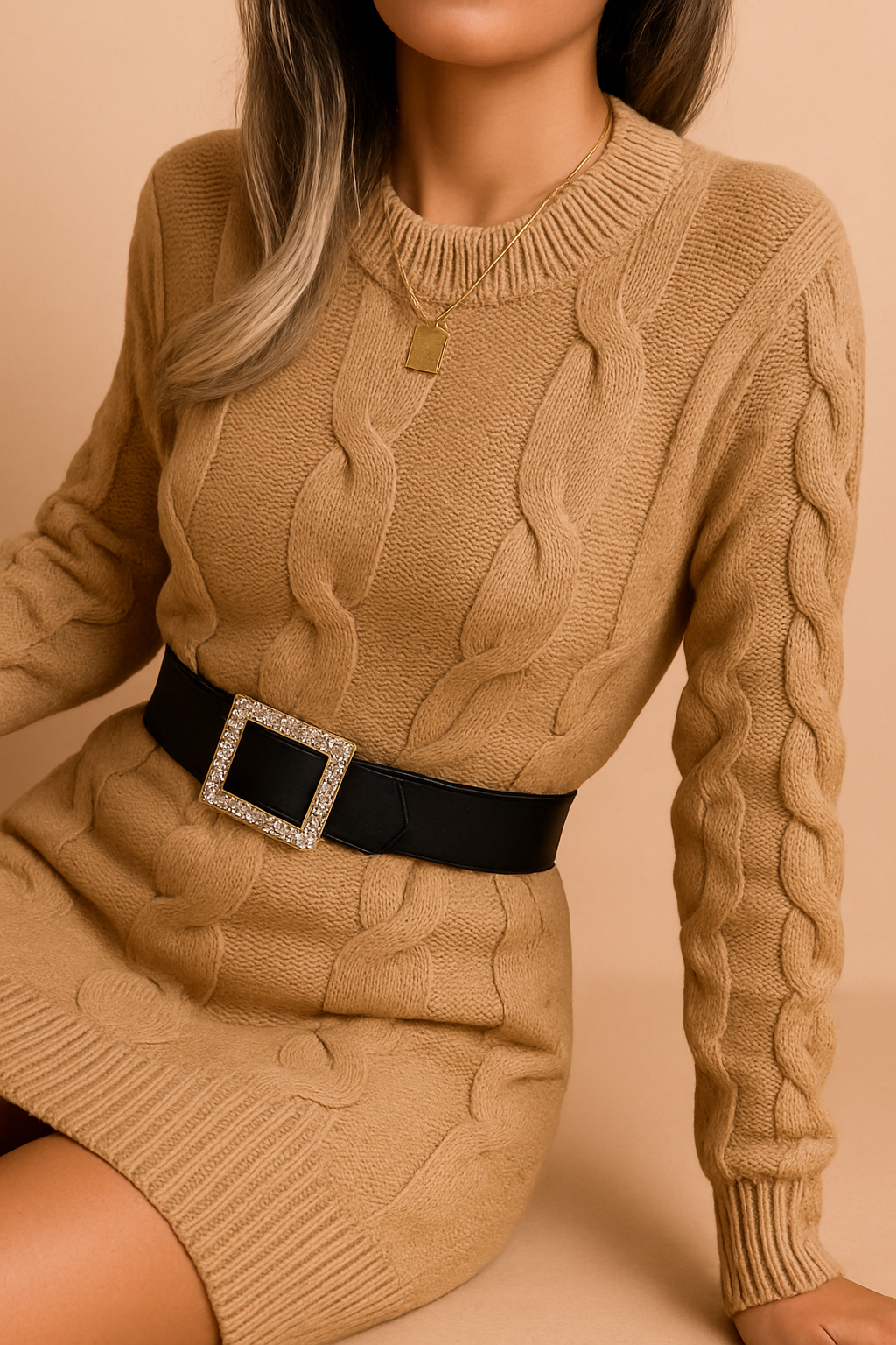 Nathalie gebreide trui jurk 3