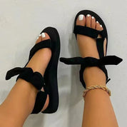 DELIA | Leoprint Platte Zomer Sandalen