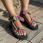 DELIA | Leoprint Platte Zomer Sandalen