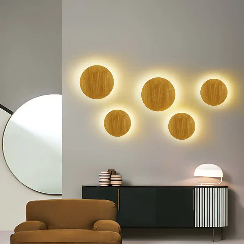 LuxeRadiant | Elegante Houten Wandlamp