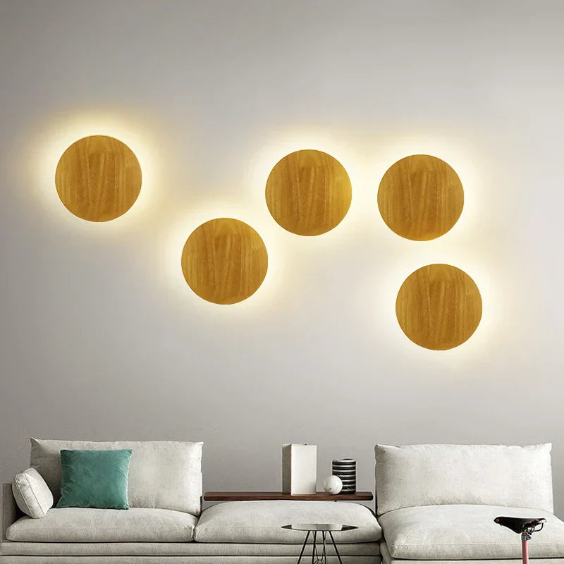 LuxeRadiant | Elegante Houten Wandlamp