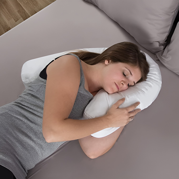 Orthopedisch zijslaperkussen met oorgat 0