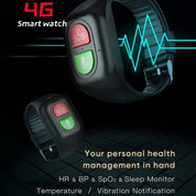 Oudere GPS-smartwatch – 4G SOS-tracker, gezondheidsmonitoring en noodwaarschuwingen 5
