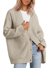 Oversized damescardigan | Gestreept 7