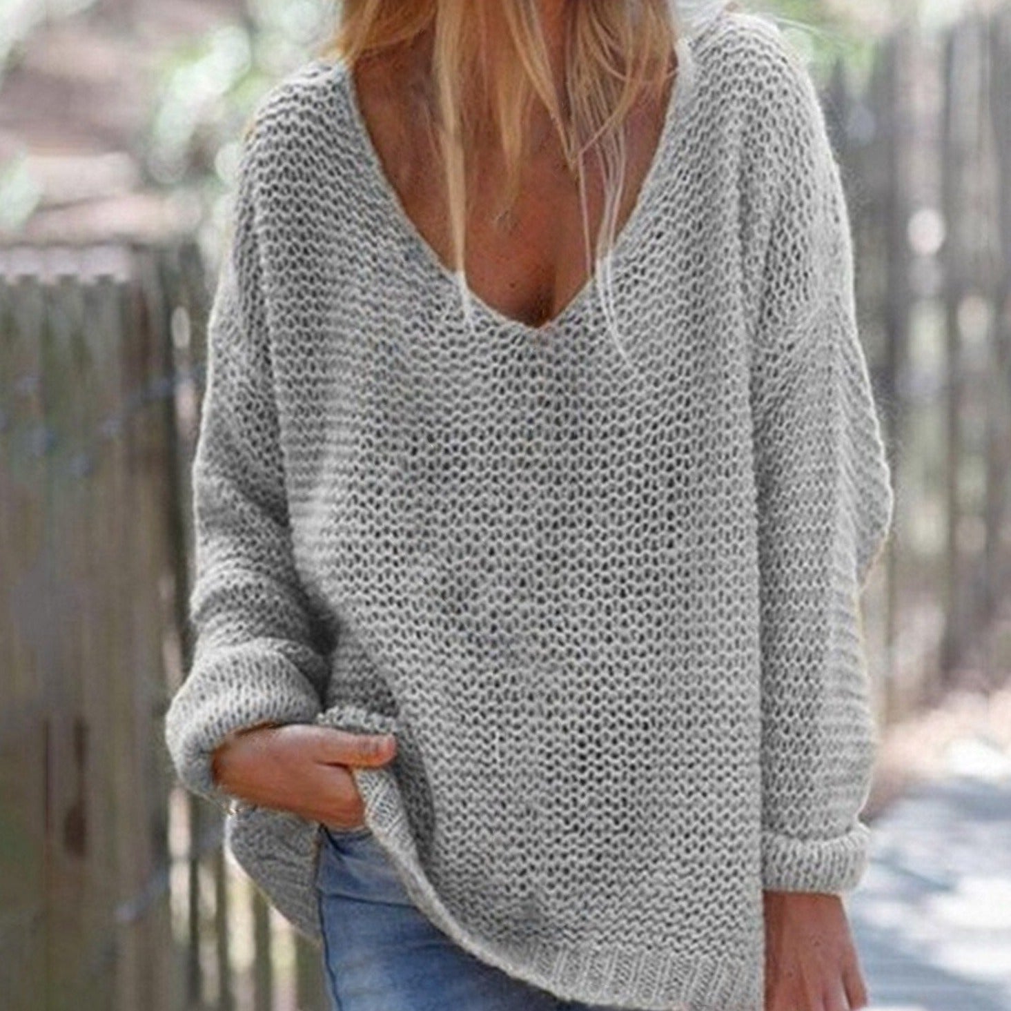 Oversized gebreide trui voor dames | Warm 0