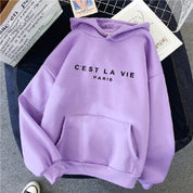 Oversized hoodie met print voor dames | Kangoeroezak 0