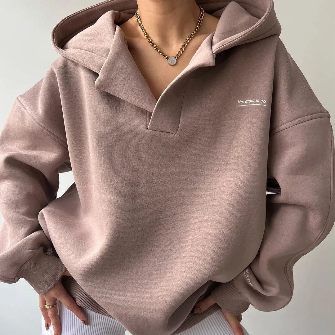Oversized hoodie voor dames | Afhangende schouders 0