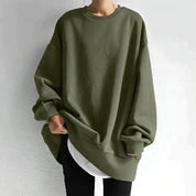 Oversized sweatshirt met ronde hals voor dames | Lange mouwen 1