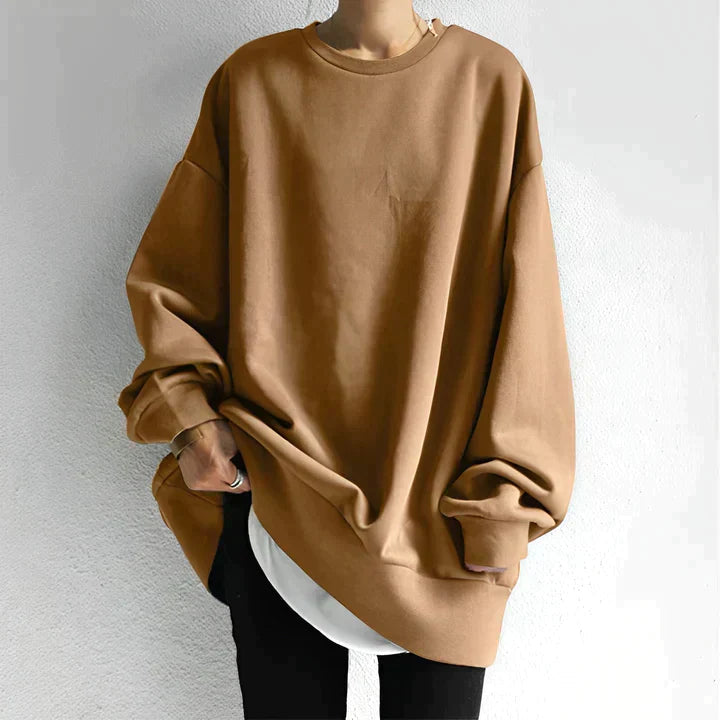 Oversized sweatshirt met ronde hals voor dames | Lange mouwen 2