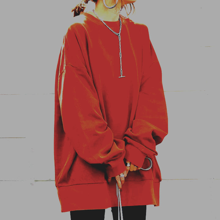 Oversized sweatshirt met ronde hals voor dames | Lange mouwen 4