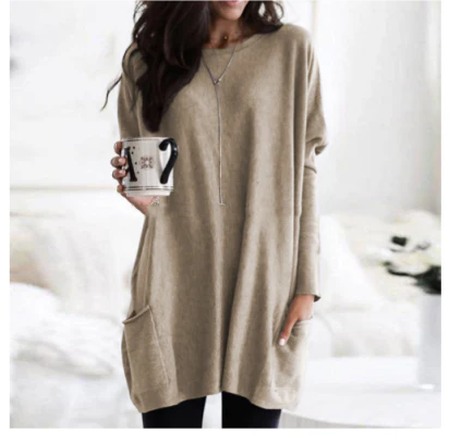 Oversized trui met lange mouwen voor dames | Warm 9