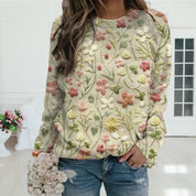 Phoenin | Dames warme trui met bloemenborduursel | Casual 1