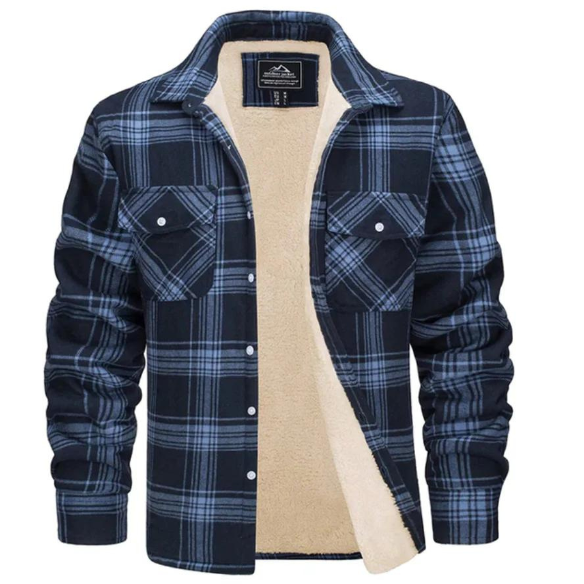 Dennis - Varm ternet cardigan med knapper