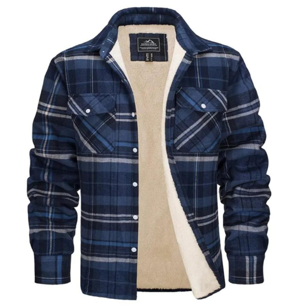 Dennis - Varm ternet cardigan med knapper