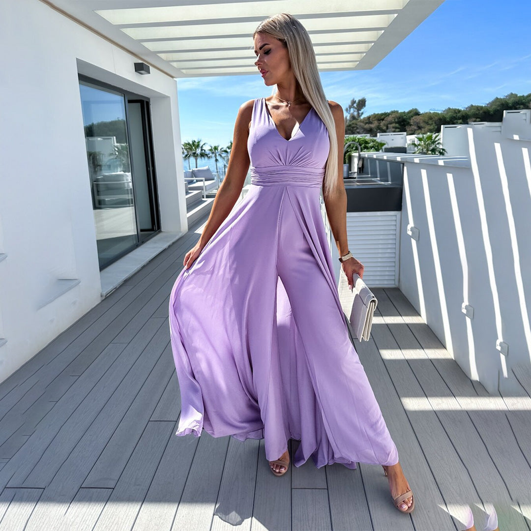 QUEENIE | Trendy denim jumpsuit met een elegante uitstraling