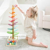 Regenboog Knikkertoren – Creatief houten speelgoed – Bevordert kleuren en geluiden voor kinderen vanaf 3 jaar 2