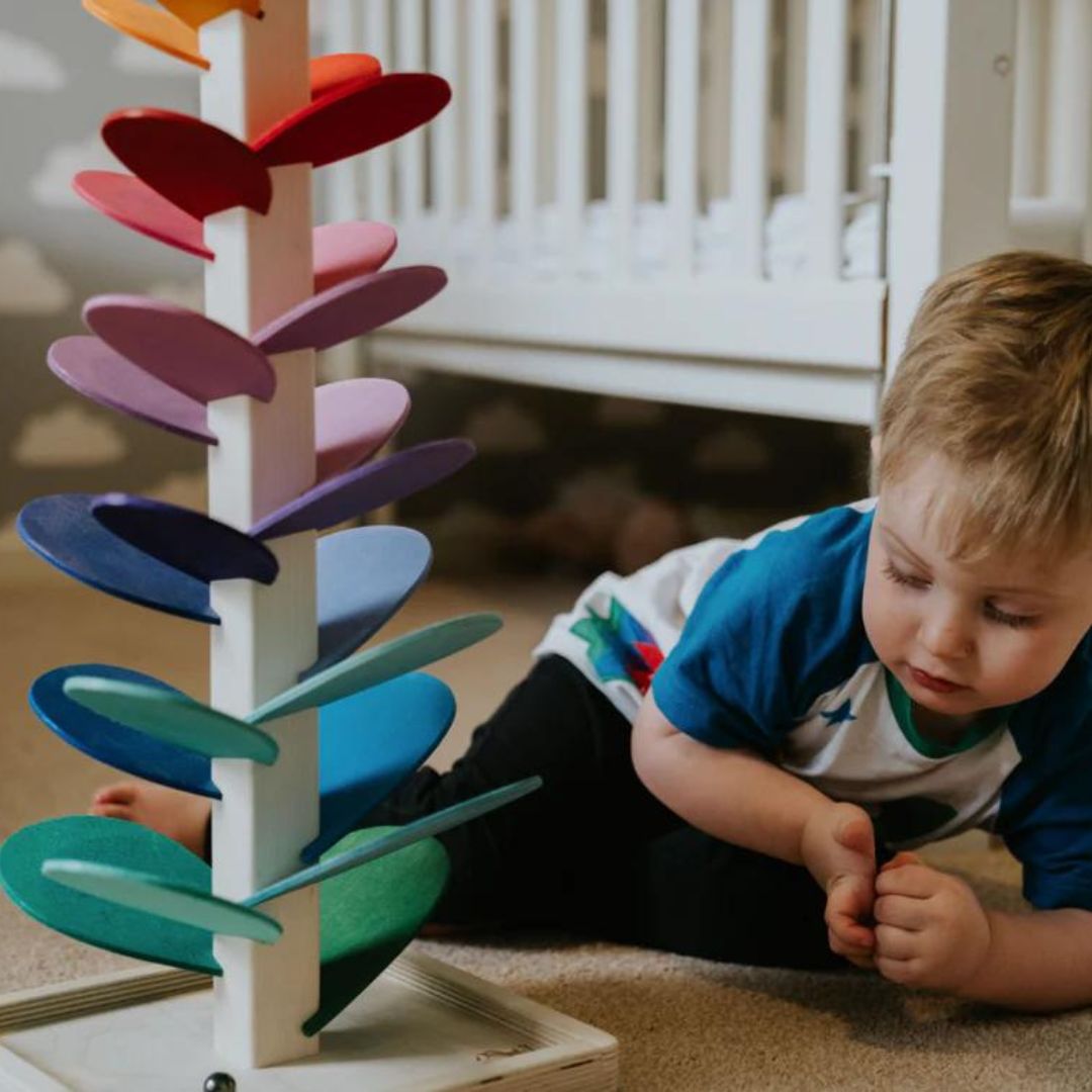 Regenboog Knikkertoren – Creatief houten speelgoed – Bevordert kleuren en geluiden voor kinderen vanaf 3 jaar 5