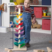 Regenboog Knikkertoren – Creatief houten speelgoed – Bevordert kleuren en geluiden voor kinderen vanaf 3 jaar 8