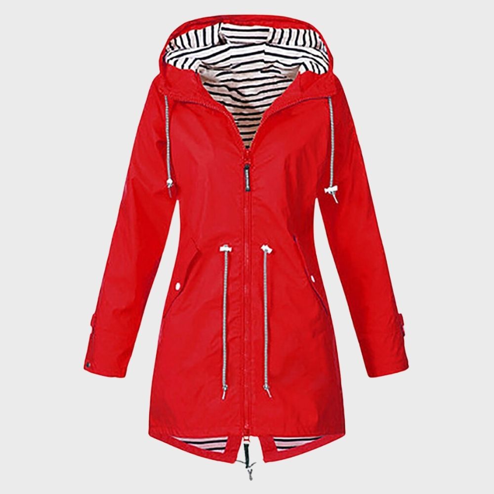 Regenjas met capuchon voor dames | Lang 0