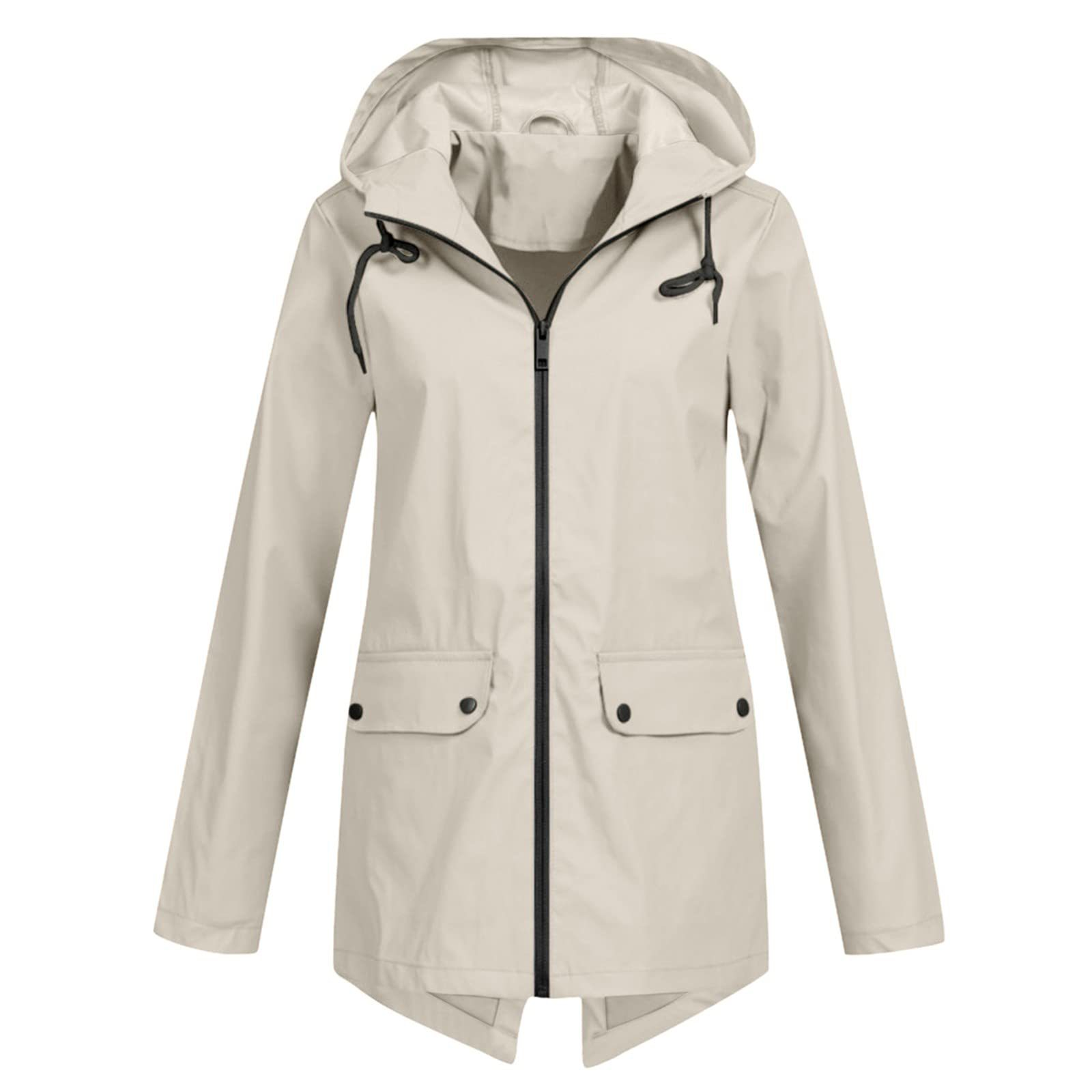 Regenjas met capuchon voor dames | Waterdicht 0