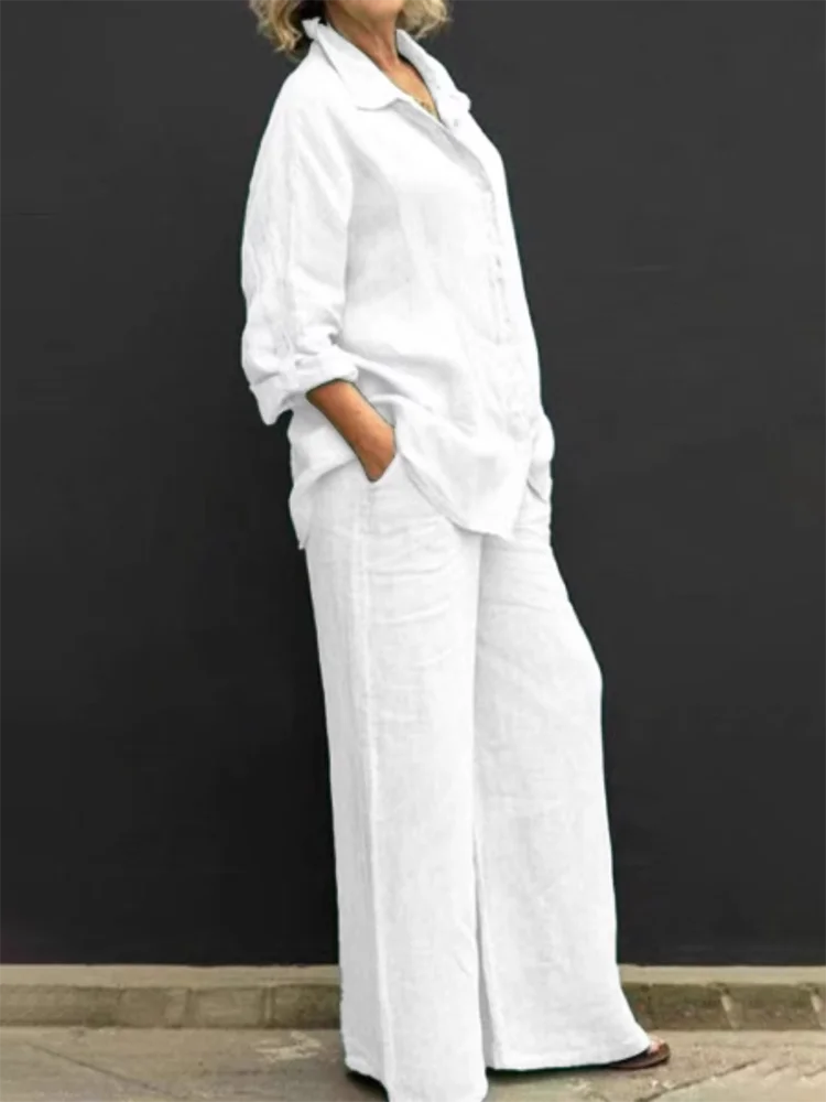 Luna | Vintage Linnen Twee-Delige Set voor Dames