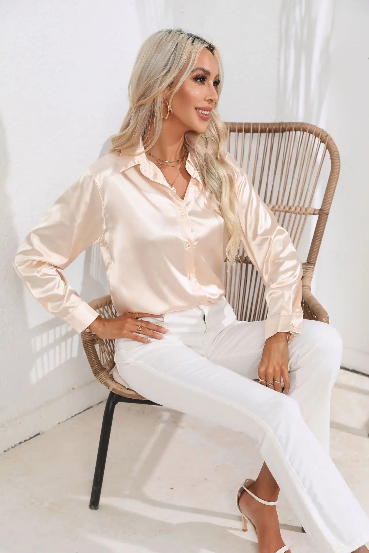 Selma | Satijnen Blouse Dames