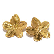 Arabella | Stijlvolle Vintage Gouden Bloem Stud Oorbellen