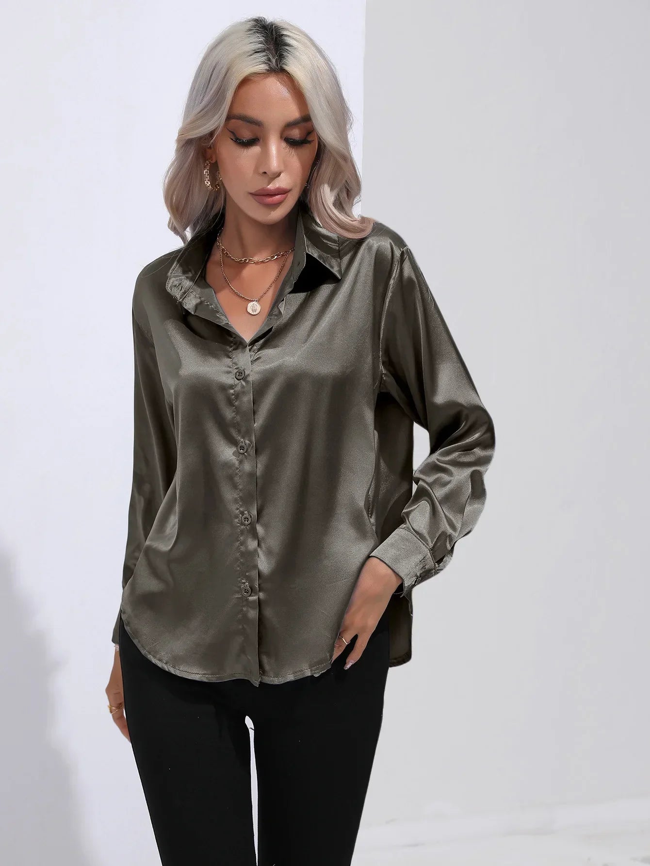 Selma | Satijnen Blouse Dames