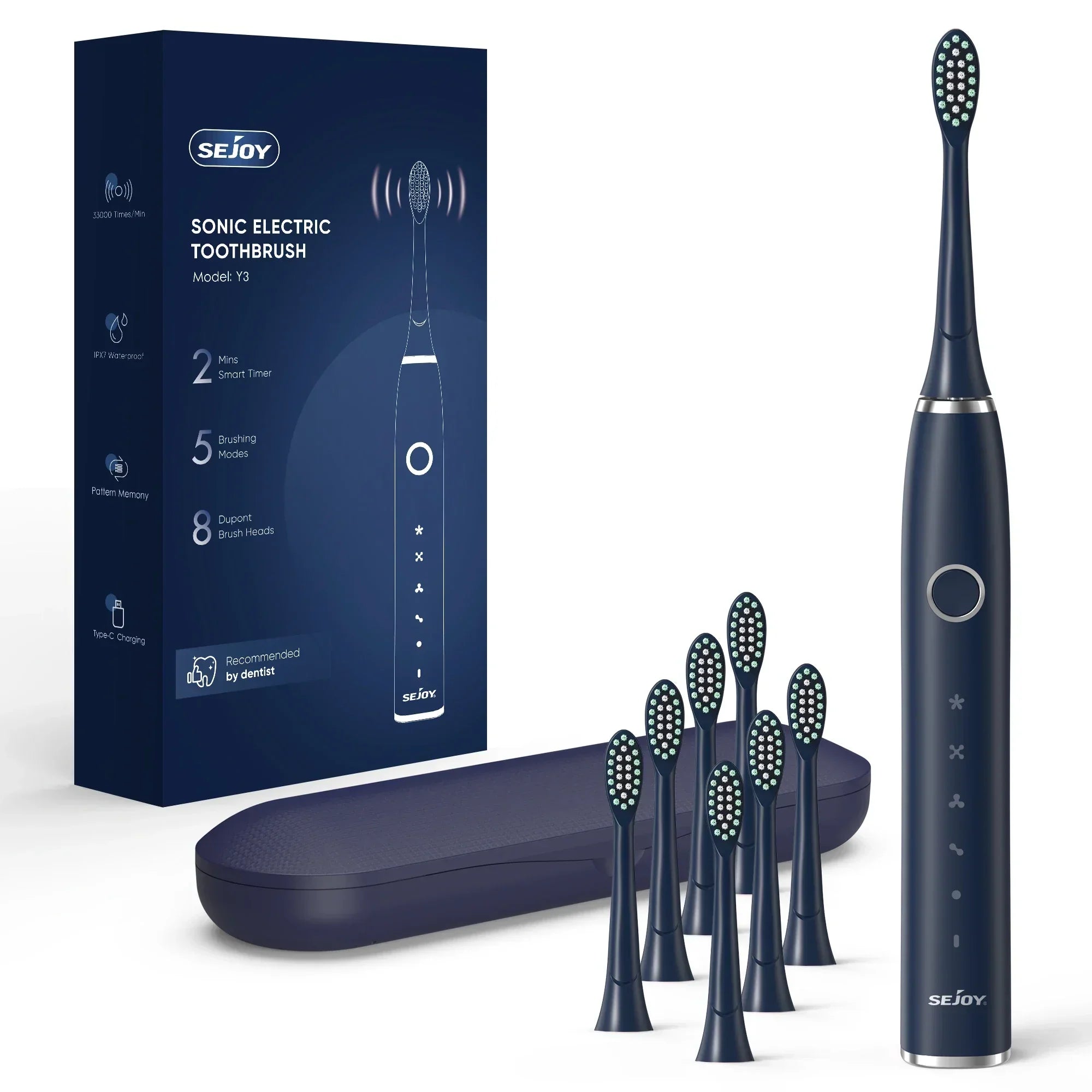 Freshsonic - 5 modi van elektrische tandenborstel met whitening en reiskoffer-1