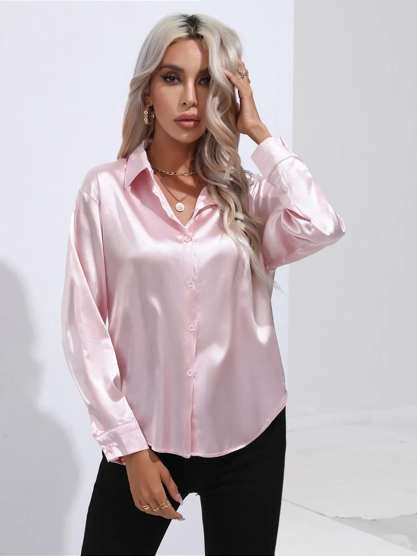 Selma | Satijnen Blouse Dames