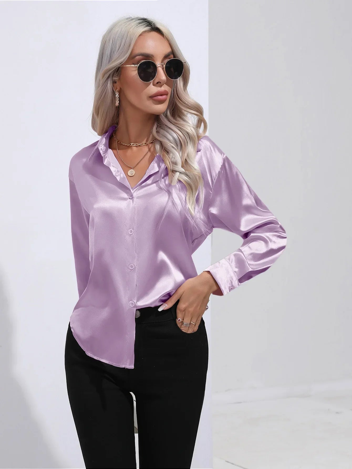 Selma | Satijnen Blouse Dames