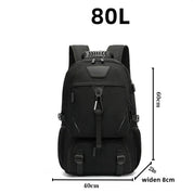 Rowi | Uitbreidbaar 80L Reizen Hiking Laptop rugzak met USB-oplader