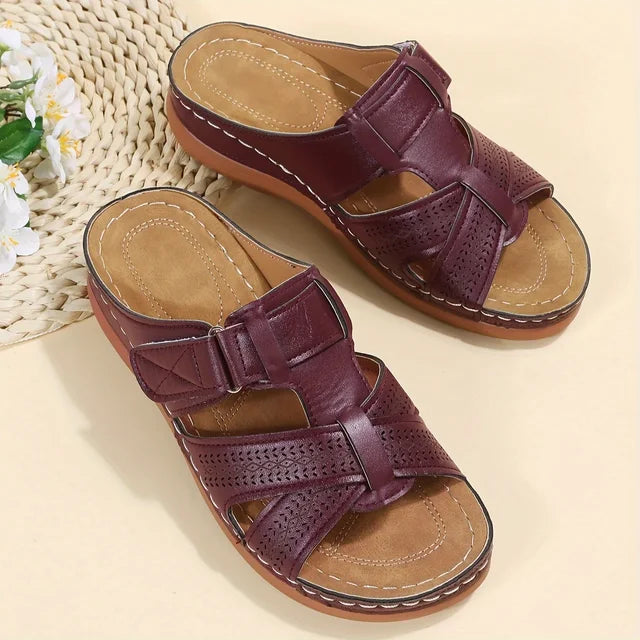 EVELYN | Antislip Orthopedische Leren Sandalen