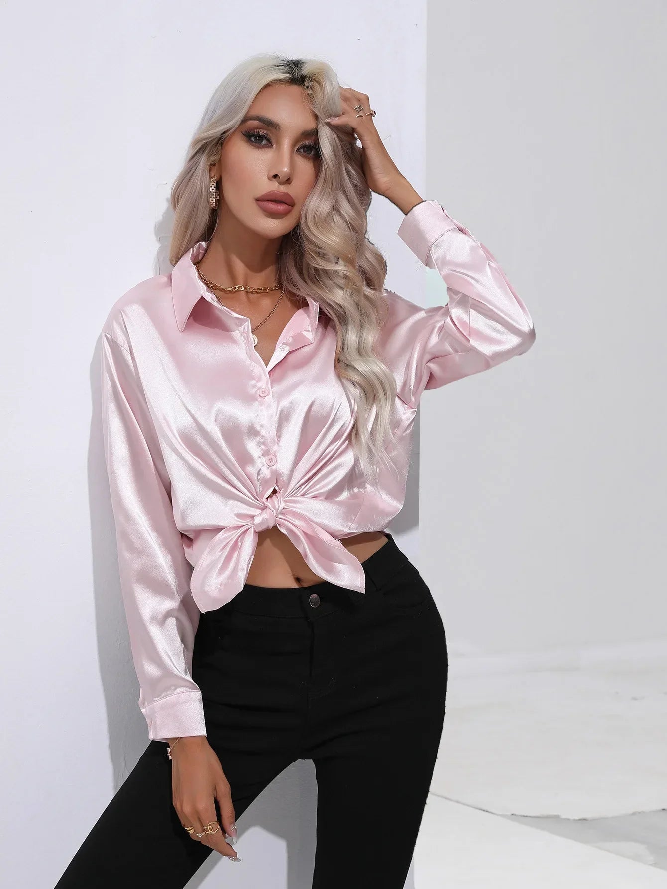 Selma | Satijnen Blouse Dames