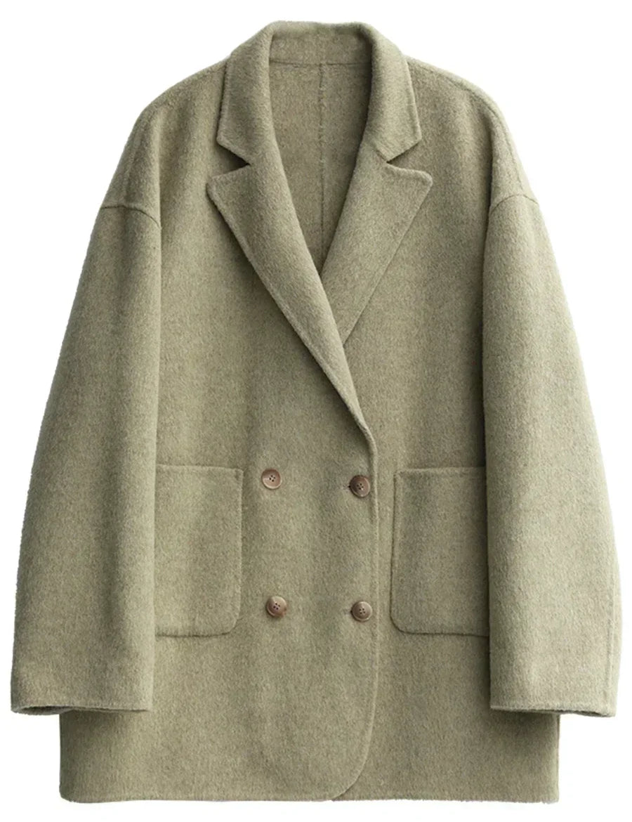 Arabina | Luxe Dubbelzijdige Wollen Jas voor Elegante Looks