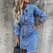 Stijlvolle Reyhan Denim Jurk voor een Modieuze Look