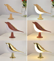 GlowNest | Houten Vogelvormige Nachtlamp