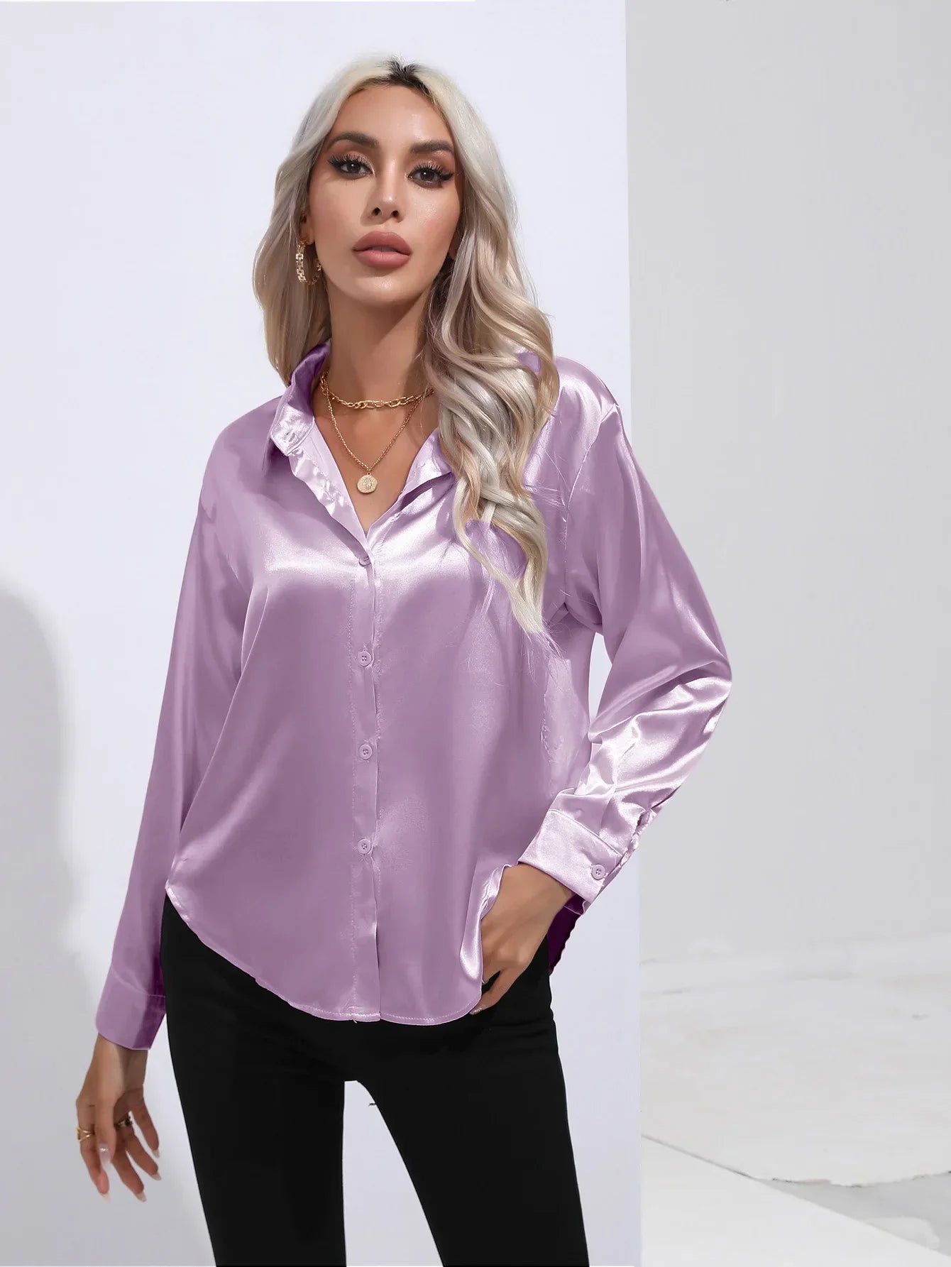 Selma | Satijnen Blouse Dames