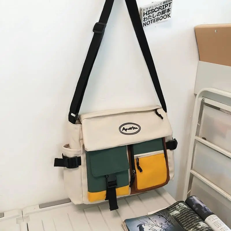 Noah | Multi-Pocket Waterdichte Nylon Crossbody Messenger Tas