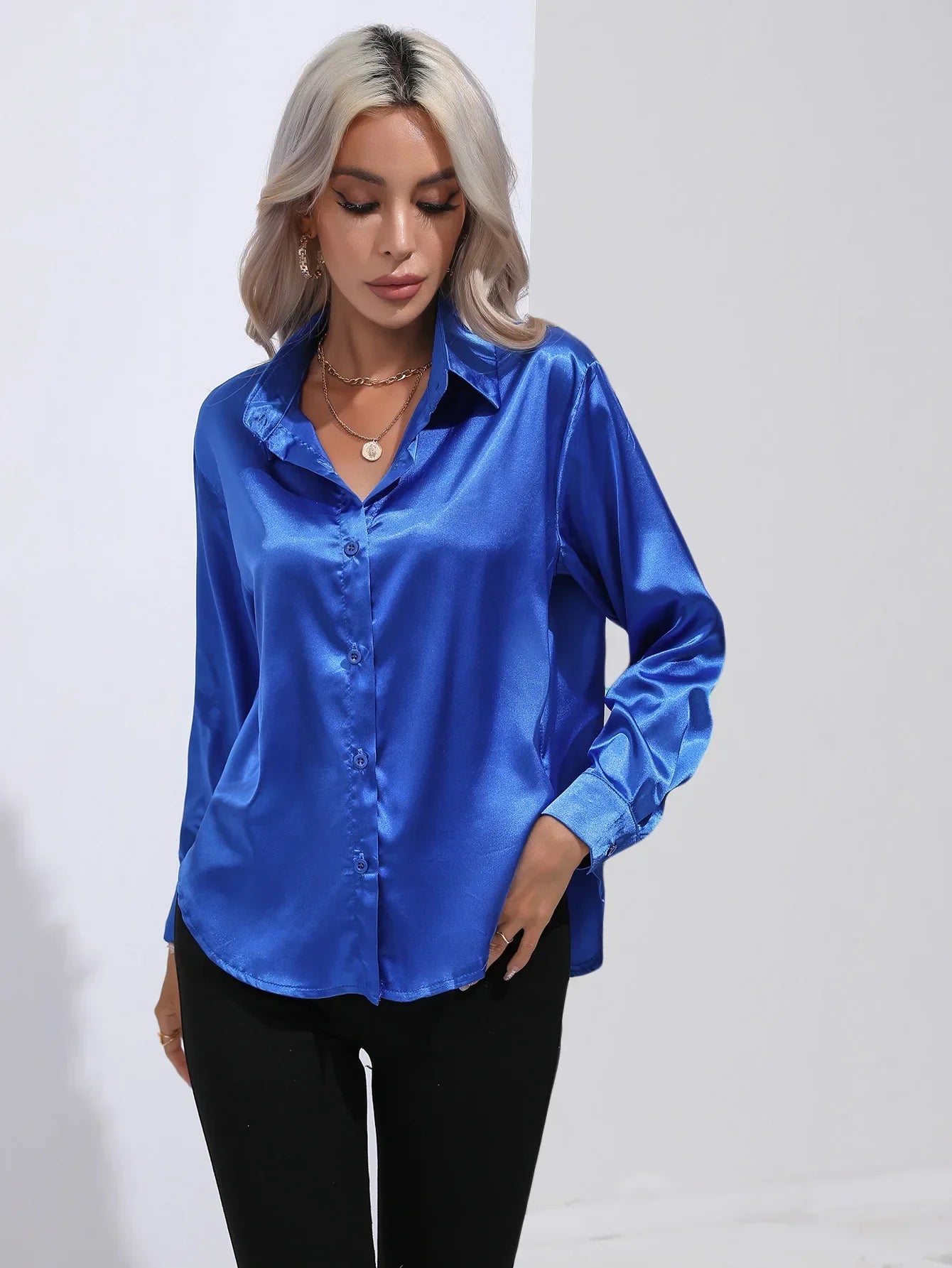 Selma | Satijnen Blouse Dames