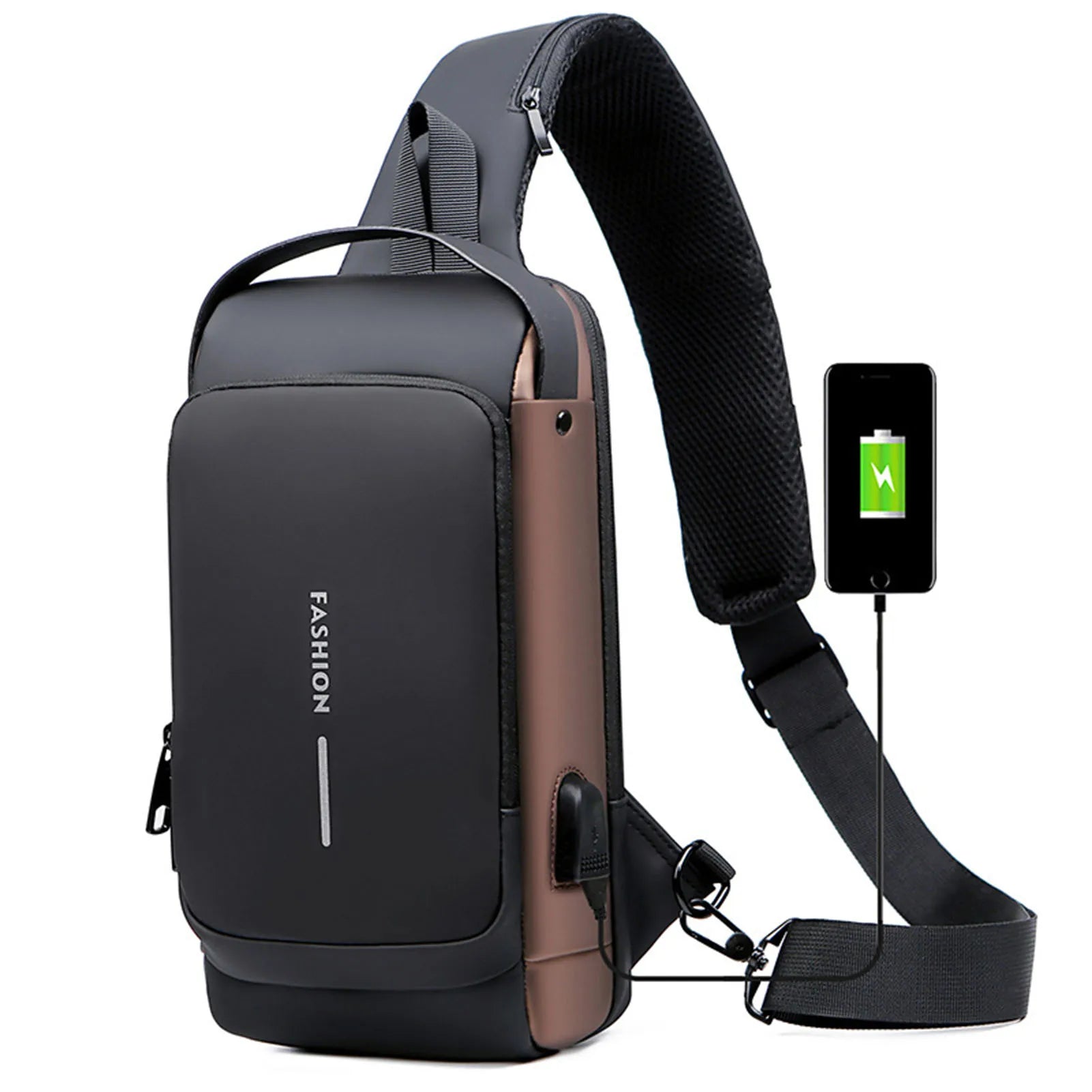Ethan | Anti-Diefstal USB Crossbody Sling Reis Tas