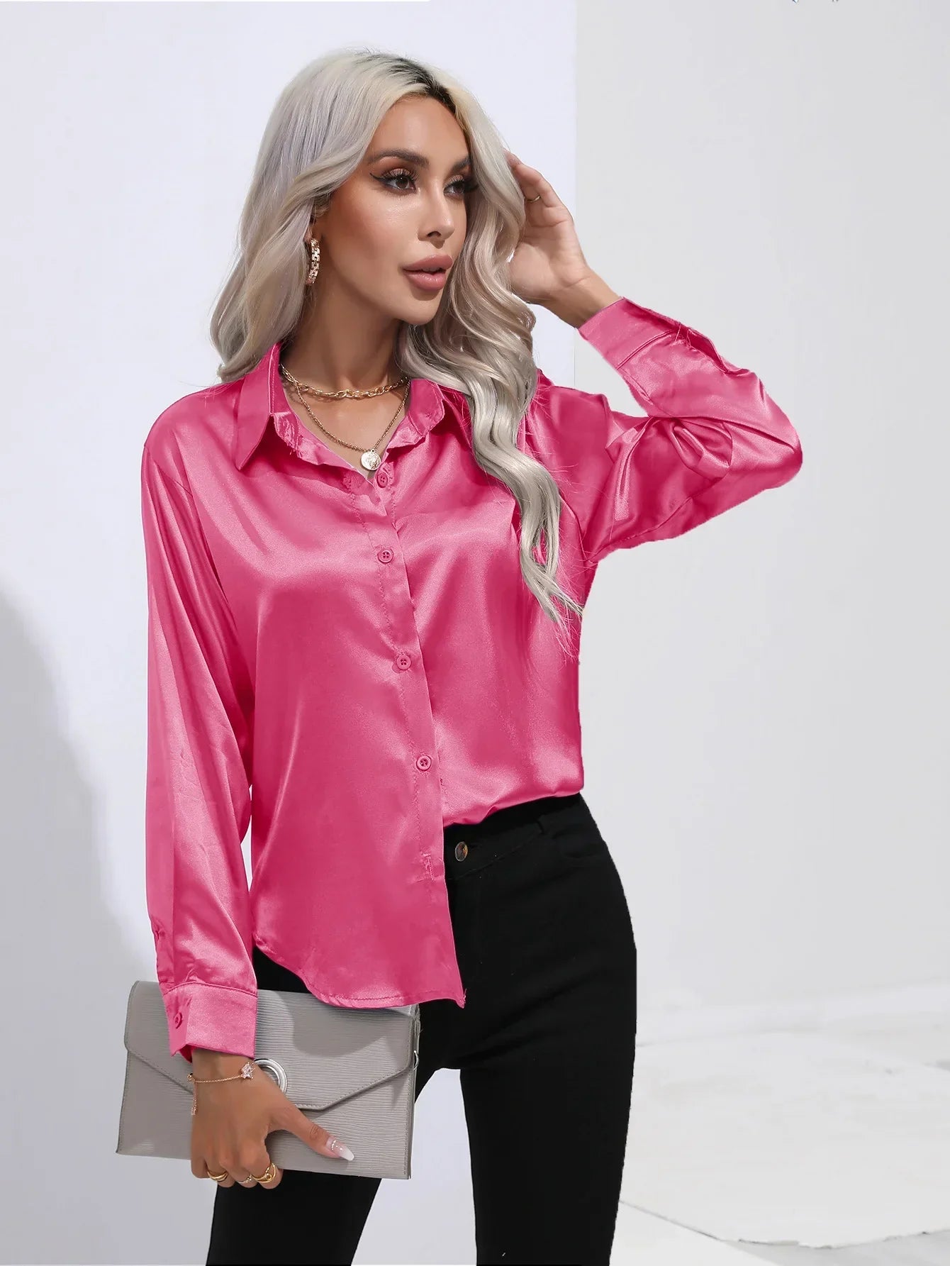 Selma | Satijnen Blouse Dames