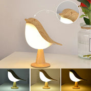 GlowNest | Houten Vogelvormige Nachtlamp