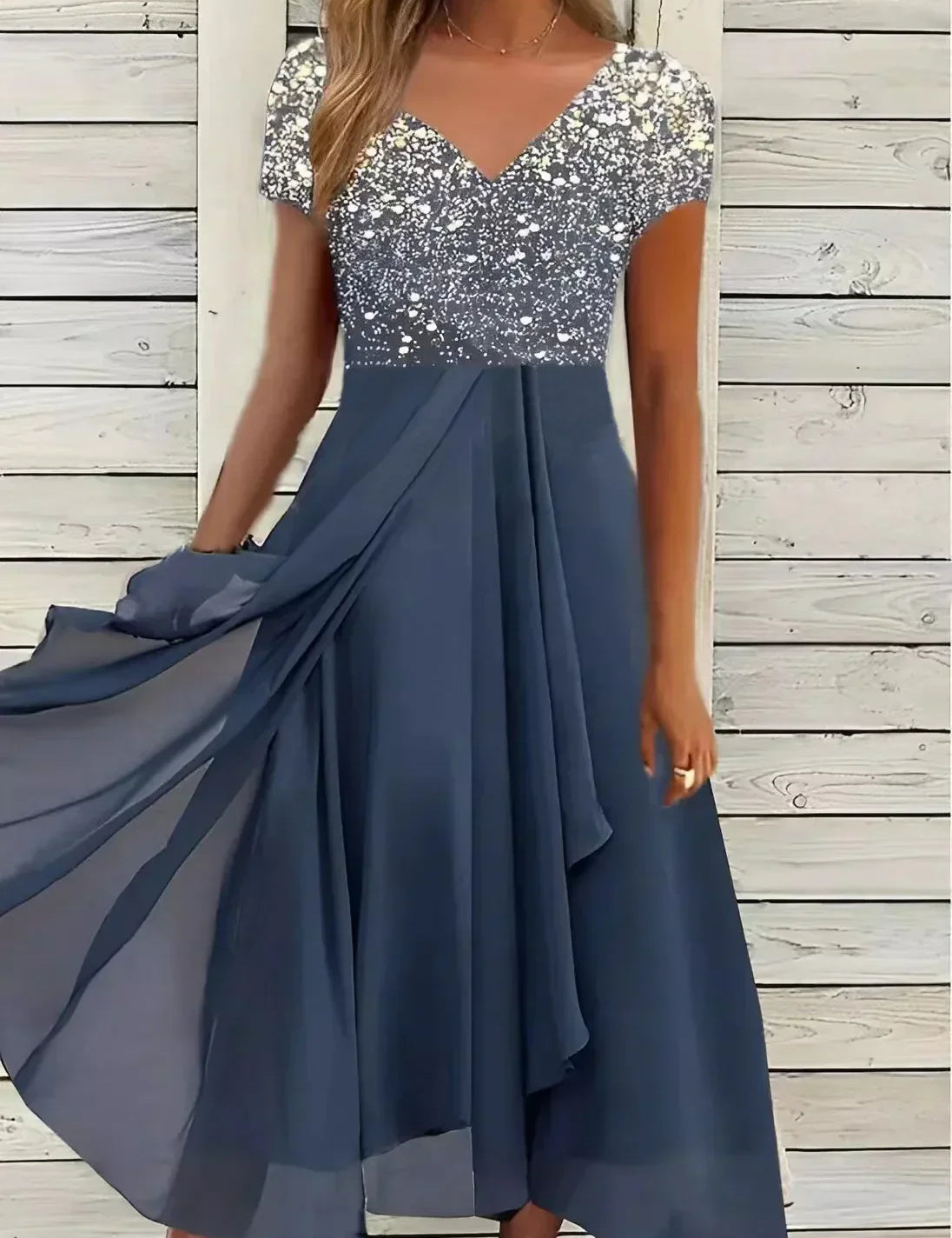 ARIANNE | Glamoureuze Chiffon Avondjurk