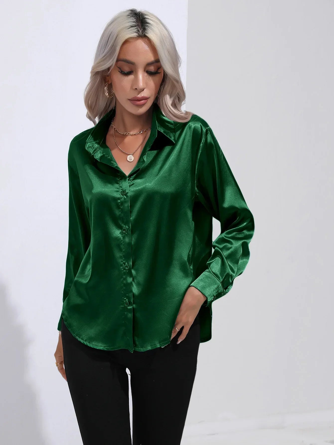 Selma | Satijnen Blouse Dames