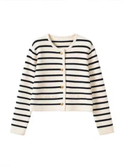 Laura | Gestreept Elegant Vest met knopen Dames