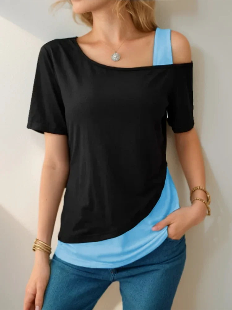 Elize | Elegant Tweekleurig Shirt