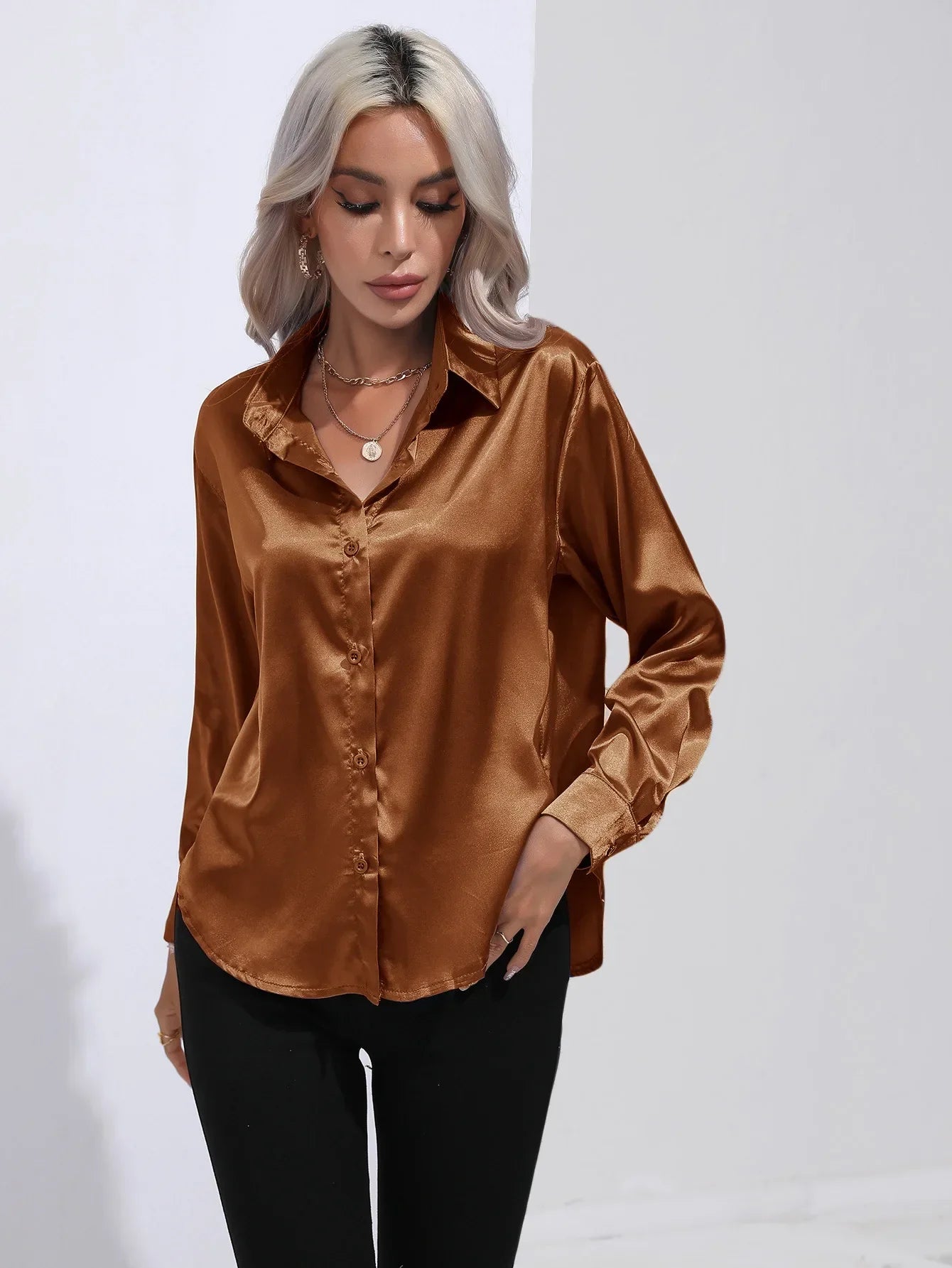 Selma | Satijnen Blouse Dames