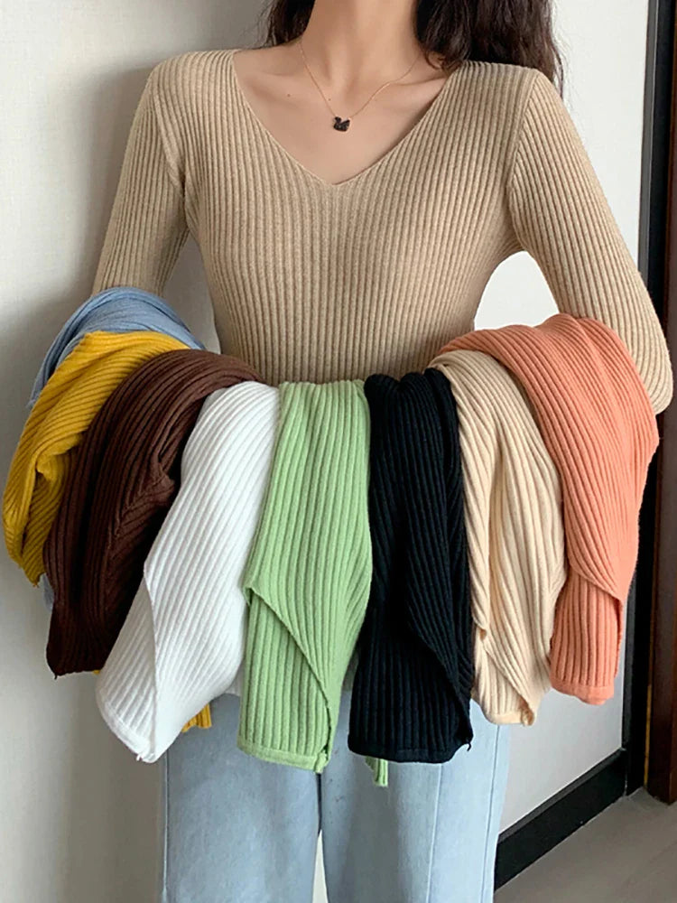 Sofia | Slim fit Gebreide Ribtrui