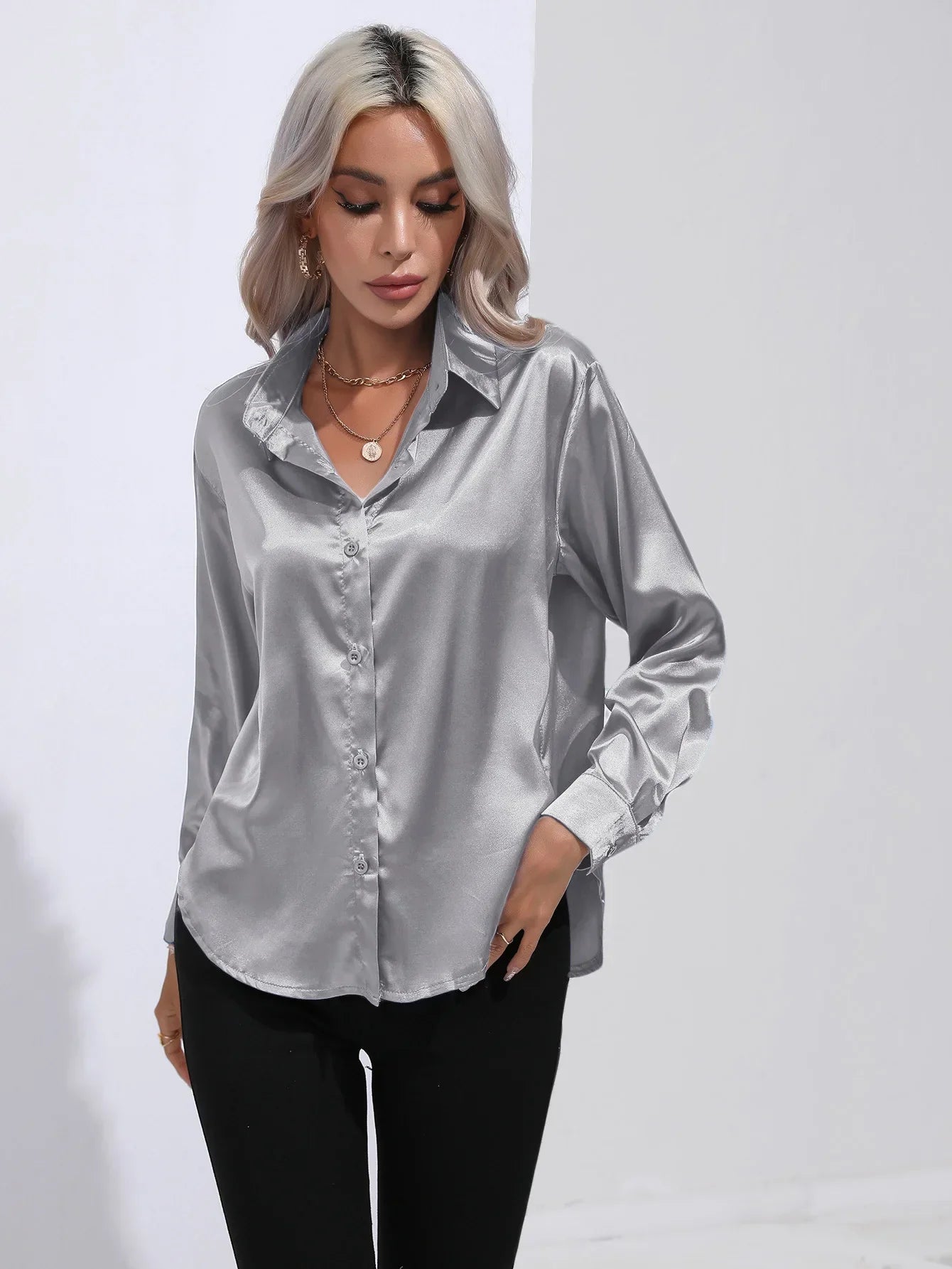 Selma | Satijnen Blouse Dames